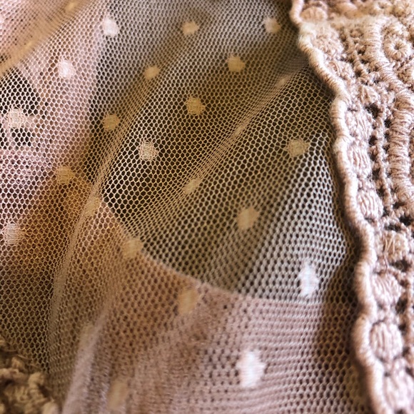 Tru Self Mauve Lace Tunic Tank Top M - Picture 4 of 6